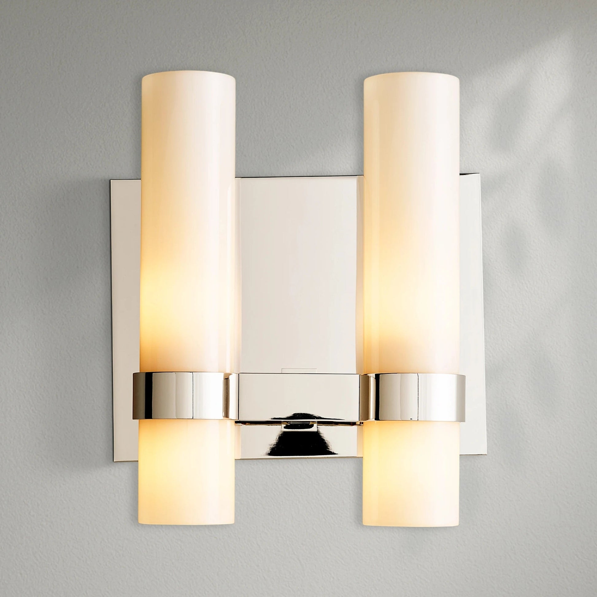 Savelle Milk Glass Double Sconce - Lightings Menu