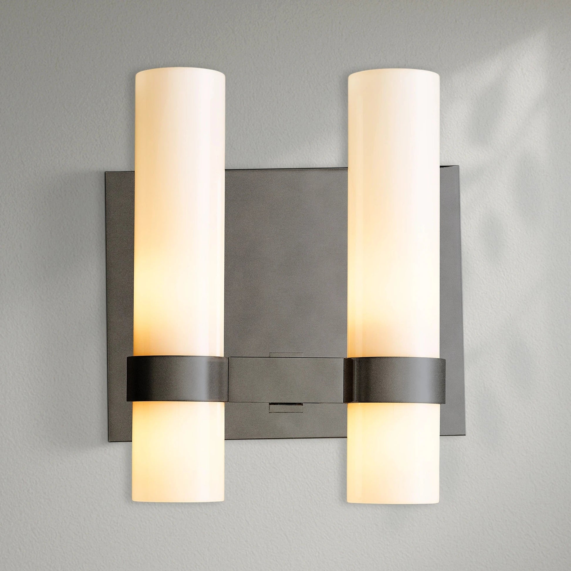 Savelle Milk Glass Double Sconce - Lightings Menu