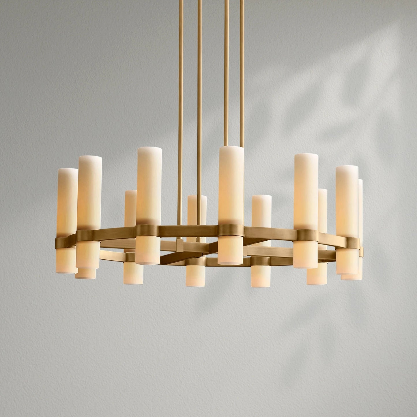 Savelle Round Milk Glass Chandelier - Lightings Menu