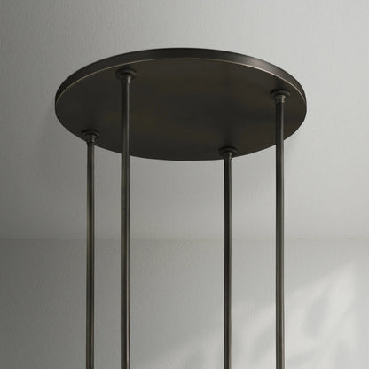 Savelle Round Milk Glass Chandelier - Lightings Menu