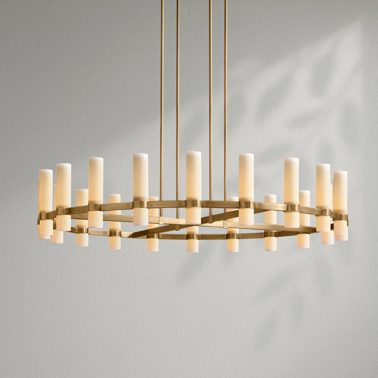 Savelle Round Milk Glass Chandelier - Lightings Menu