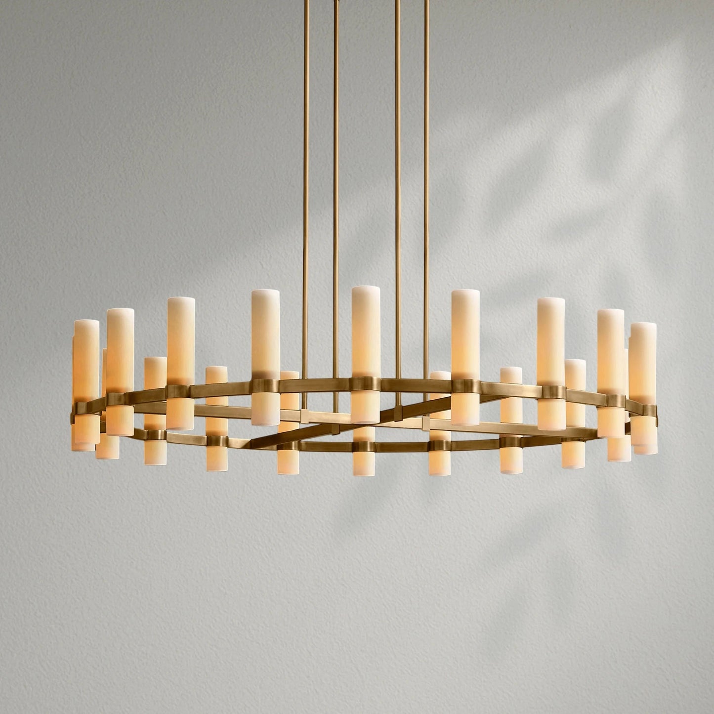 Savelle Round Milk Glass Chandelier - Lightings Menu