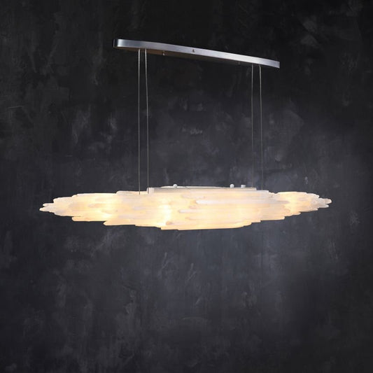 Selenite Natural Linear Chandelier - Lightings Menu