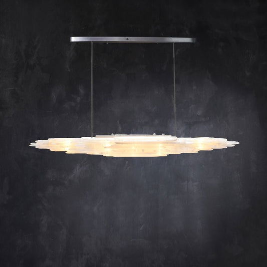 Selenite Natural Linear Chandelier - Lightings Menu