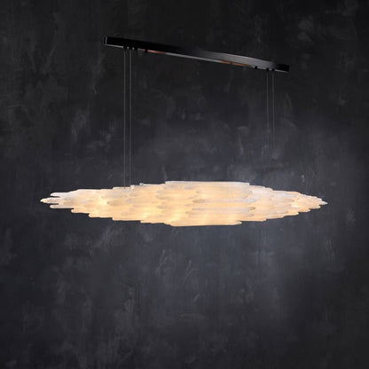 Selenite Natural Linear Chandelier - Lightings Menu