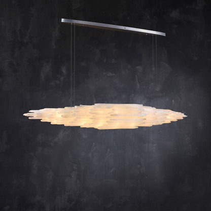 Selenite Natural Linear Chandelier - Lightings Menu