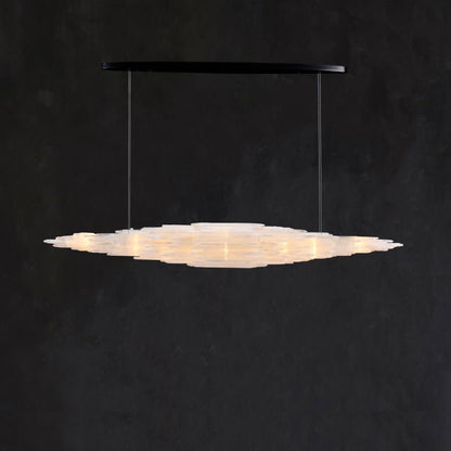 Selenite Natural Linear Chandelier - Lightings Menu