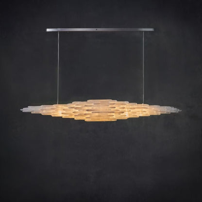 Selenite Natural Linear Chandelier - Lightings Menu