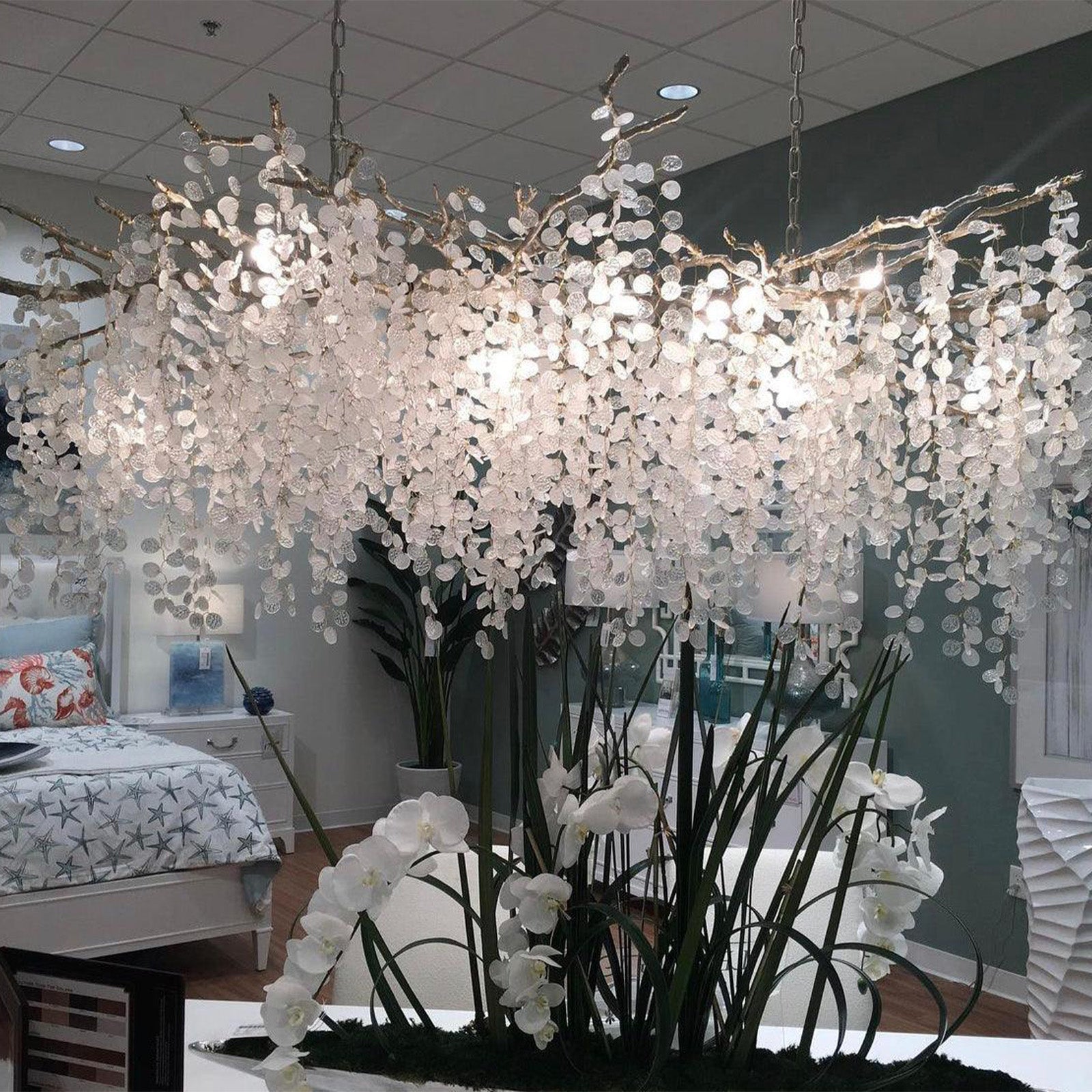 Shiro Crystal Chandelier - Lightings Menu