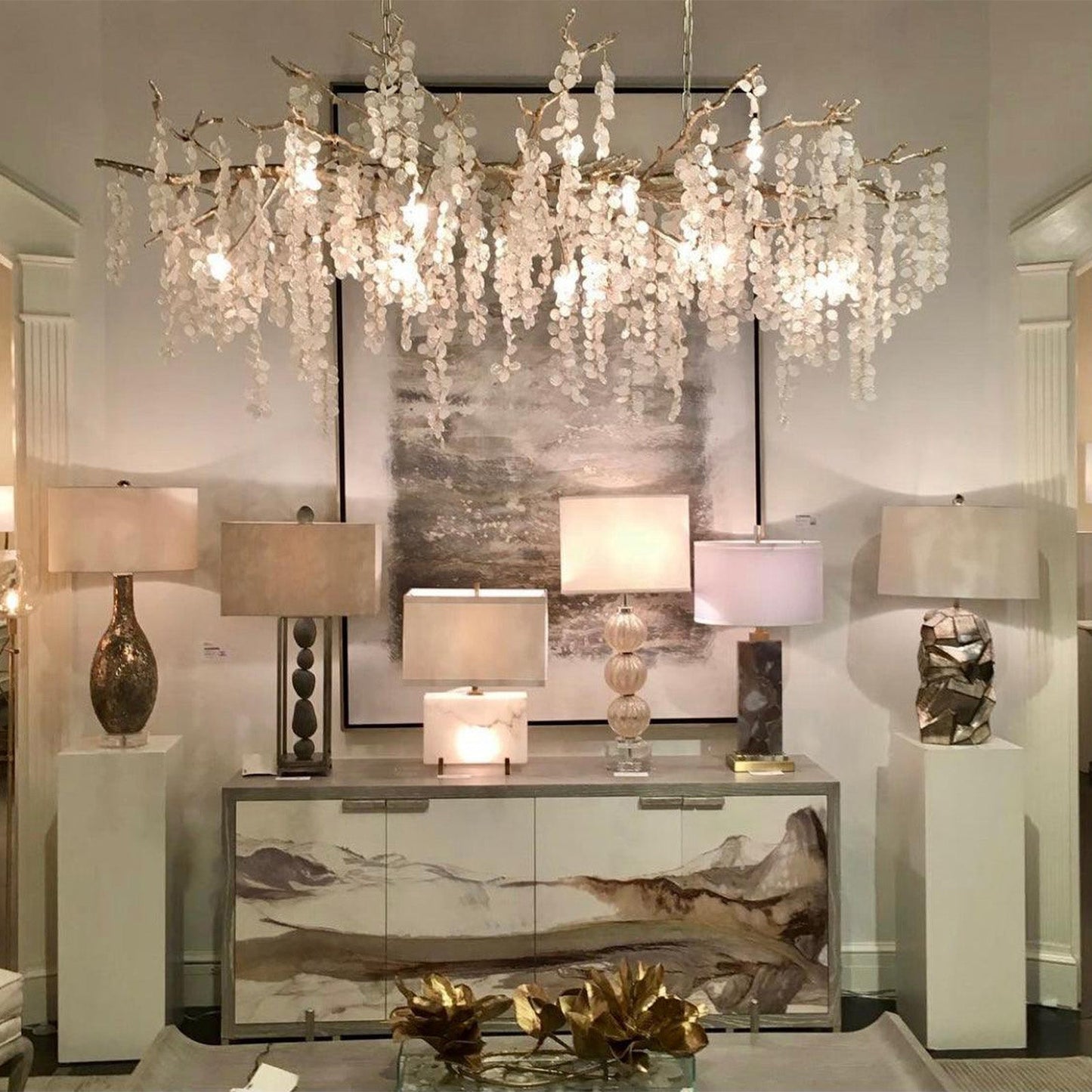 Shiro Crystal Chandelier - Lightings Menu