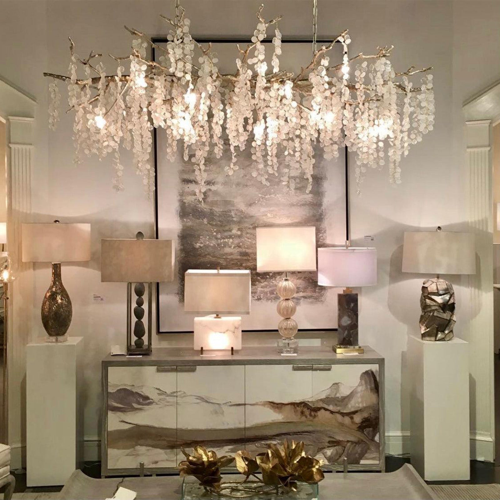 Shiro Crystal Chandelier - Lightings Menu