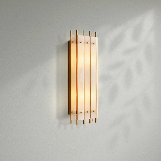 Sun Marco Alabaster Grand Rectangular Sconce - Lightings Menu