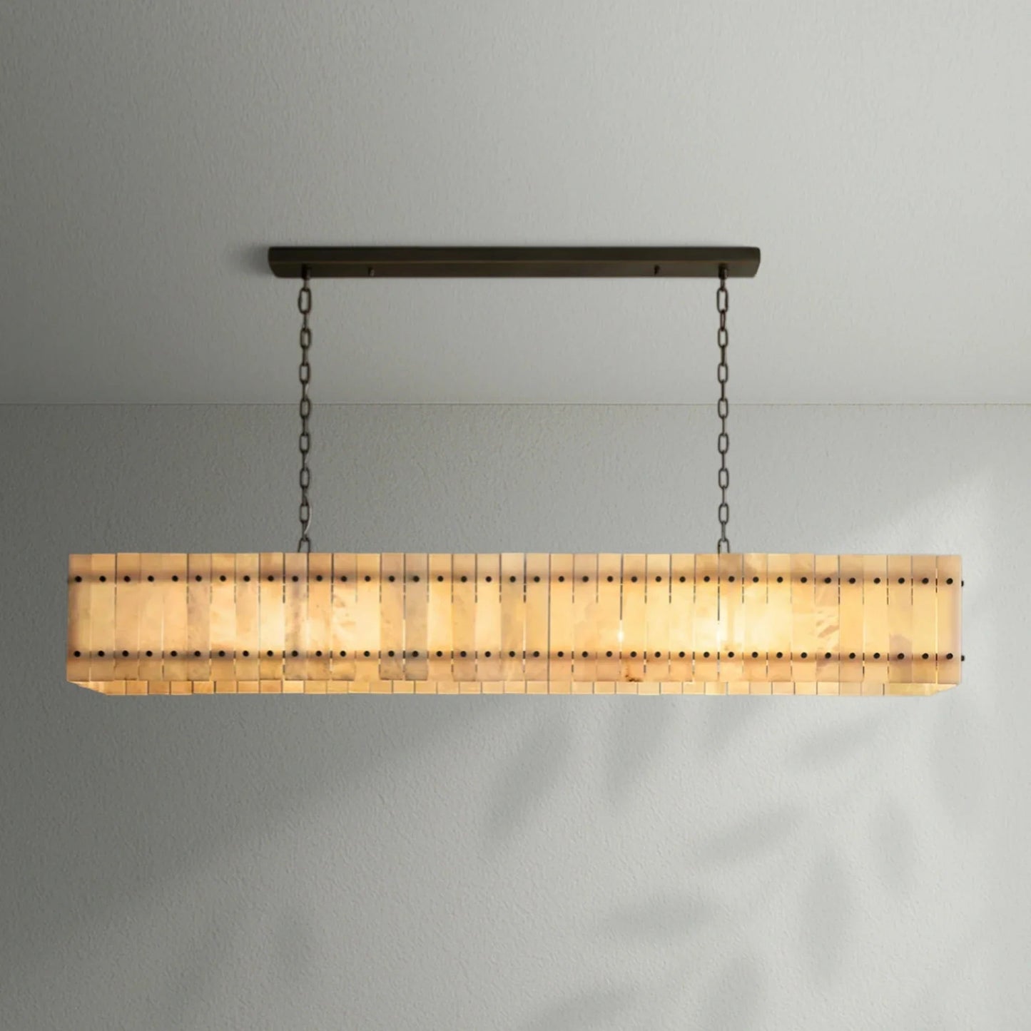 Sun Marco Alabaster Linear Chandelier - Lightings Menu