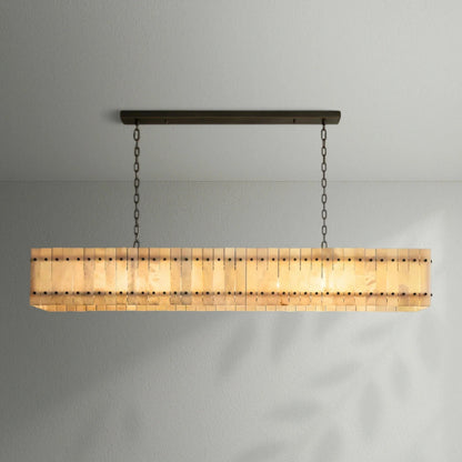 Sun Marco Alabaster Linear Chandelier - Lightings Menu