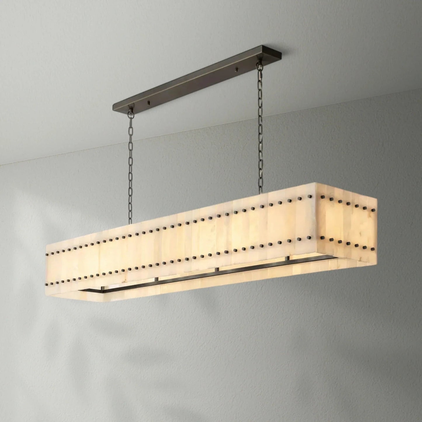 Sun Marco Alabaster Linear Chandelier - Lightings Menu