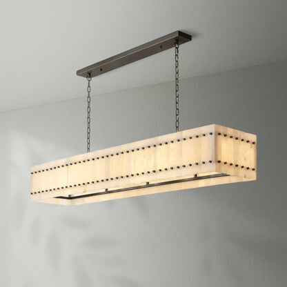Sun Marco Alabaster Linear Chandelier - Lightings Menu