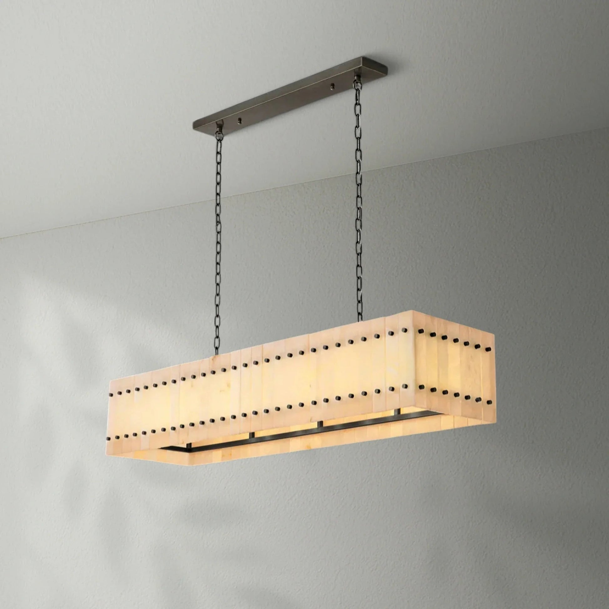 Sun Marco Alabaster Linear Chandelier - Lightings Menu