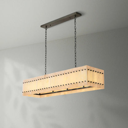 Sun Marco Alabaster Linear Chandelier - Lightings Menu