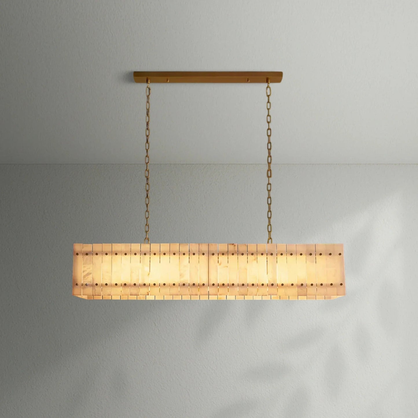 Sun Marco Alabaster Linear Chandelier - Lightings Menu