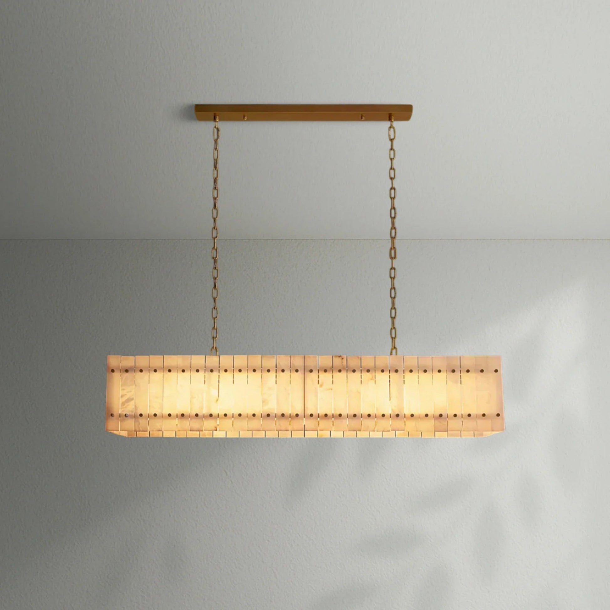 Sun Marco Alabaster Linear Chandelier - Lightings Menu