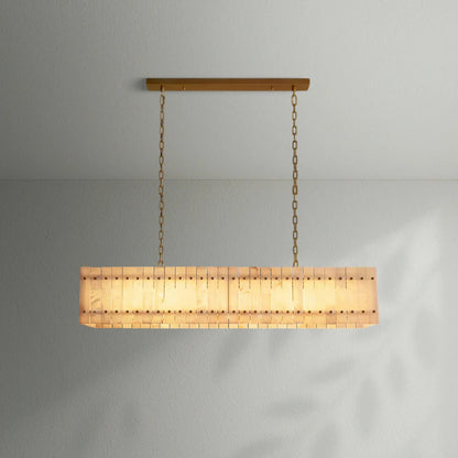 Sun Marco Alabaster Linear Chandelier - Lightings Menu