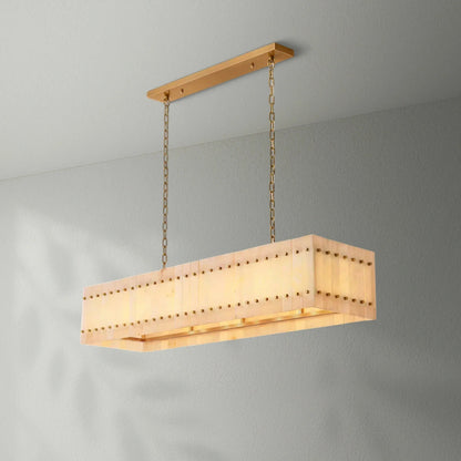 Sun Marco Alabaster Linear Chandelier - Lightings Menu