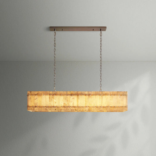 Sun Marco Alabaster Linear Chandelier - Lightings Menu