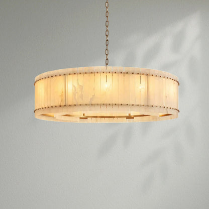 Sun Marco Alabaster Round Chandelier - Lightings Menu