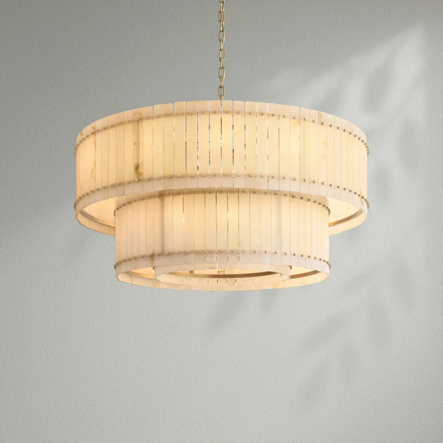 Sun Marco Alabaster Round Tiered Chandelier - Lightings Menu