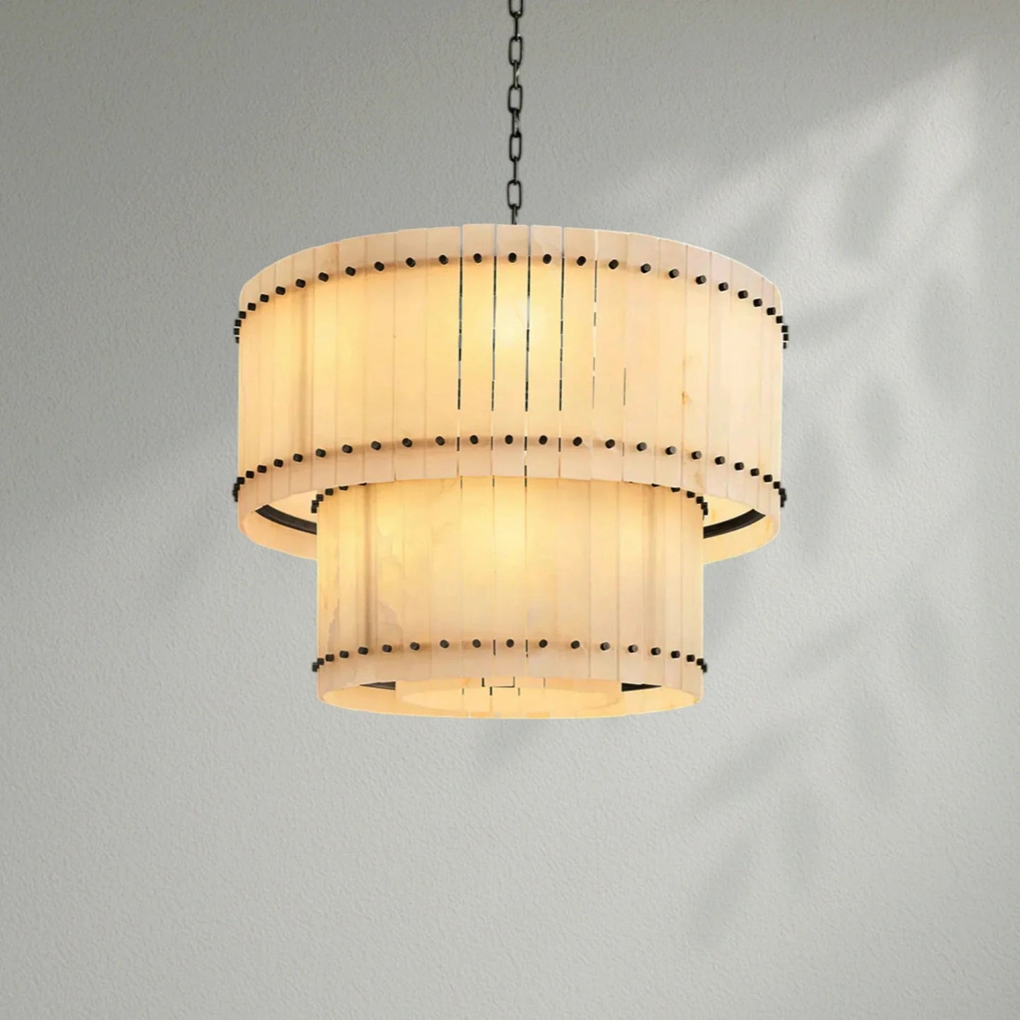 Sun Marco Alabaster Round Tiered Chandelier - Lightings Menu