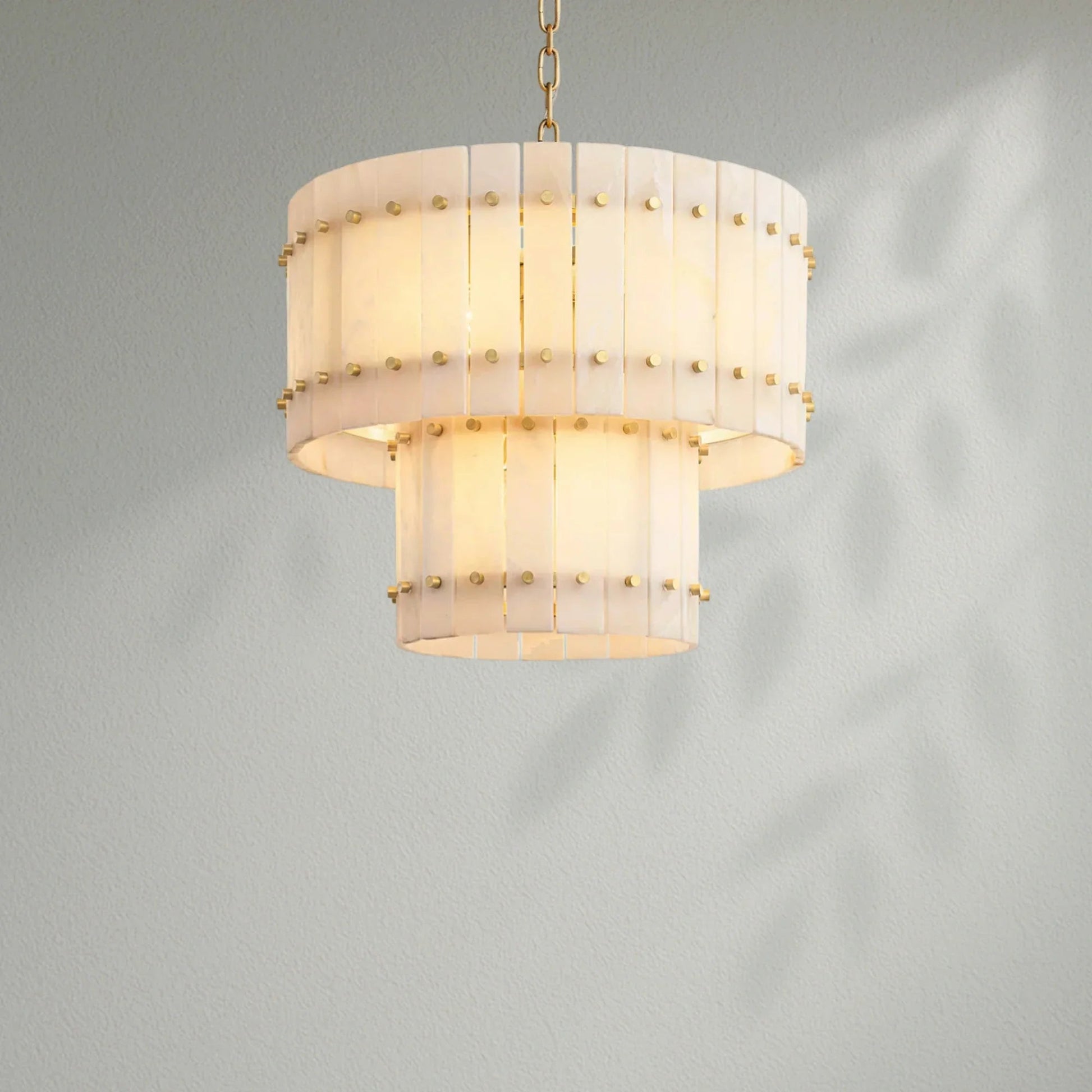 Sun Marco Alabaster Round Tiered Chandelier - Lightings Menu