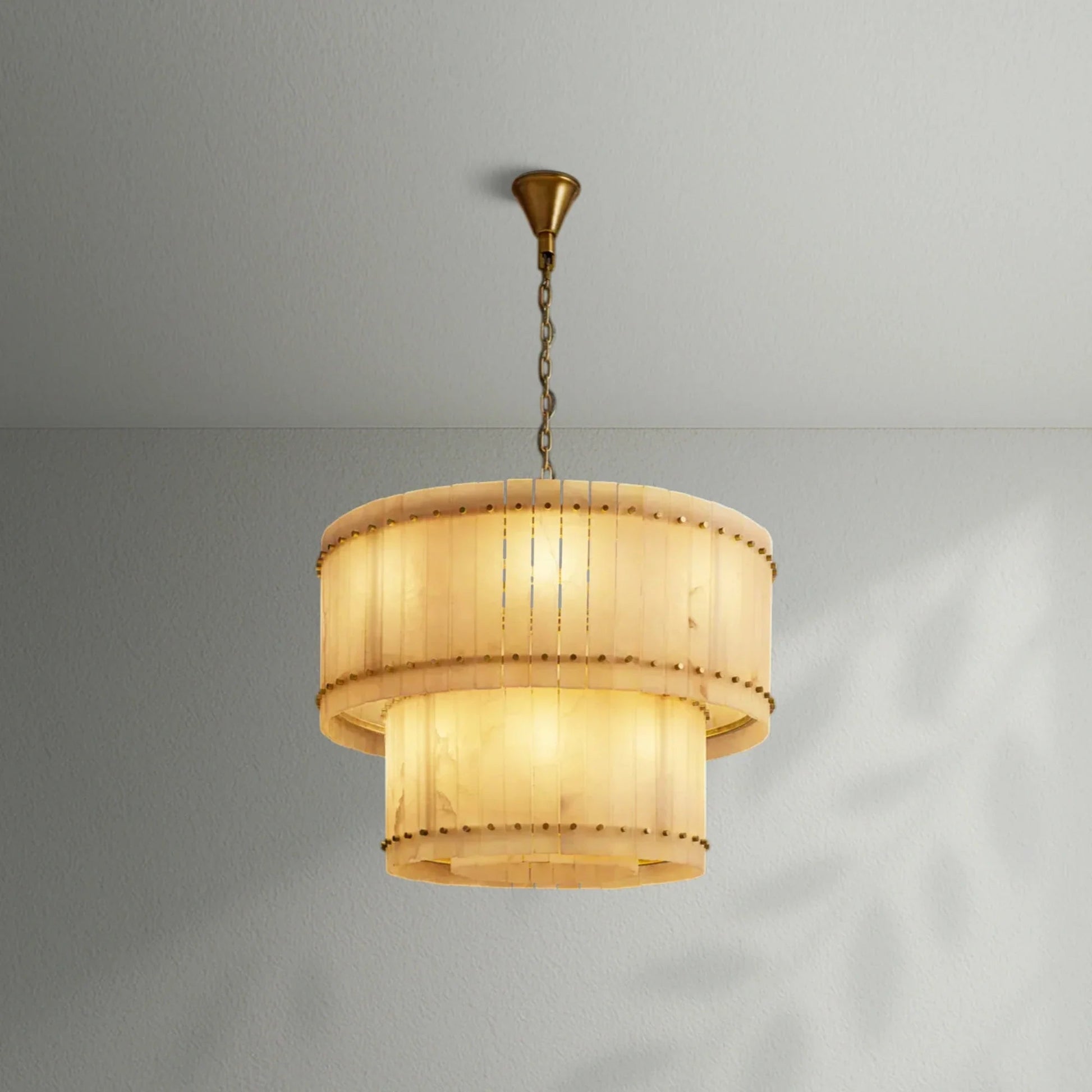 Sun Marco Alabaster Round Tiered Chandelier - Lightings Menu