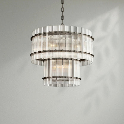 Sun Marco Two - Tier Luxury Round Chandelier - Lightings Menu