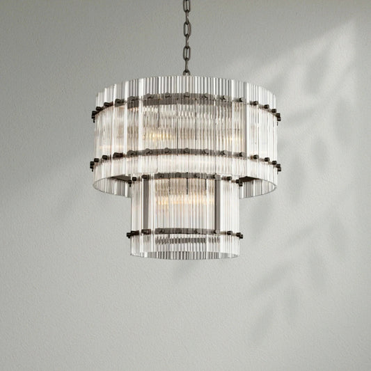 Sun Marco Two - Tier Luxury Round Chandelier - Lightings Menu