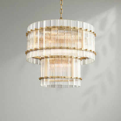 Sun Marco Two - Tier Luxury Round Chandelier - Lightings Menu