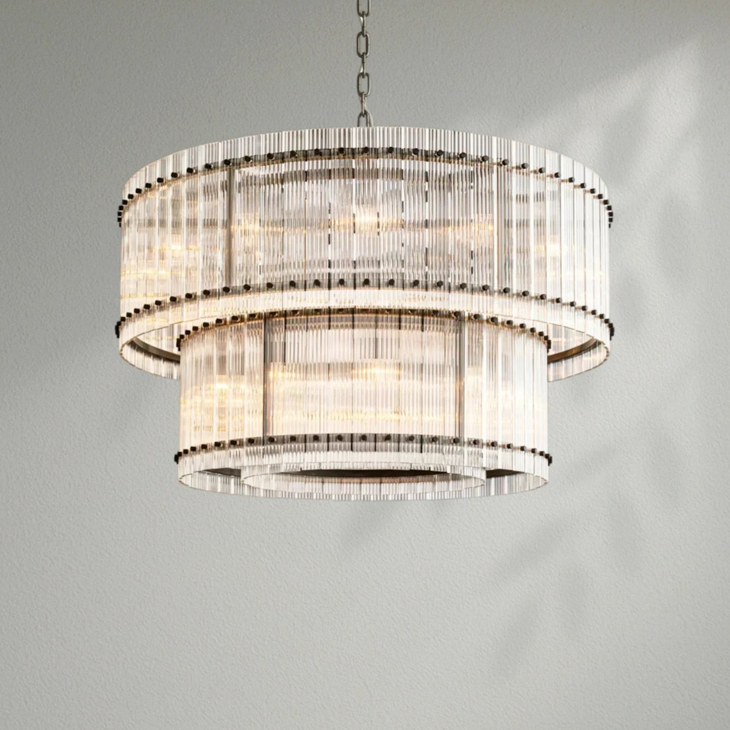 Sun Marco Two - Tier Luxury Round Chandelier - Lightings Menu