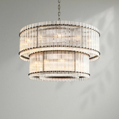 Sun Marco Two - Tier Luxury Round Chandelier - Lightings Menu