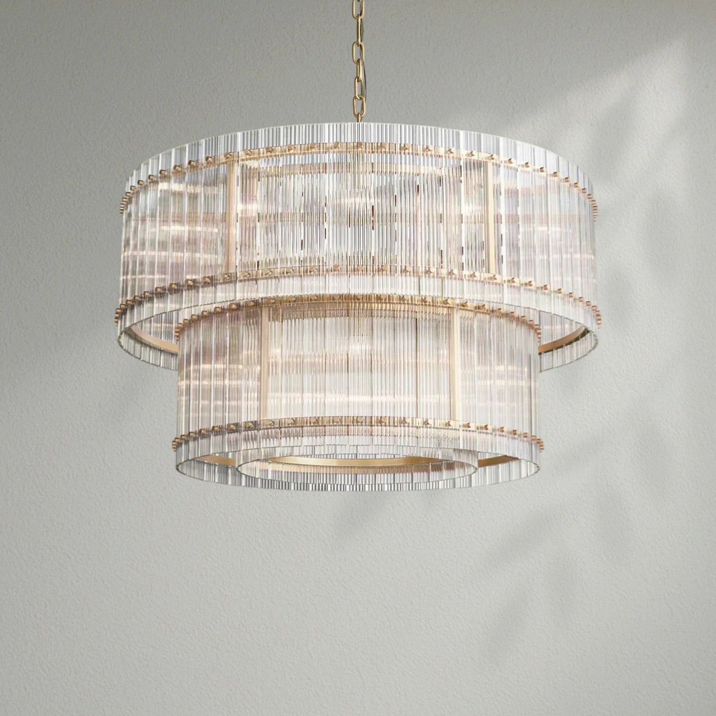 Sun Marco Two - Tier Luxury Round Chandelier - Lightings Menu