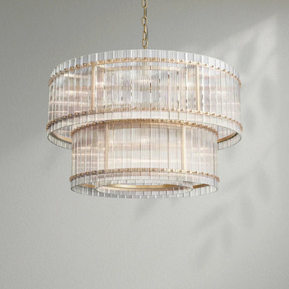Sun Marco Two - Tier Luxury Round Chandelier - Lightings Menu