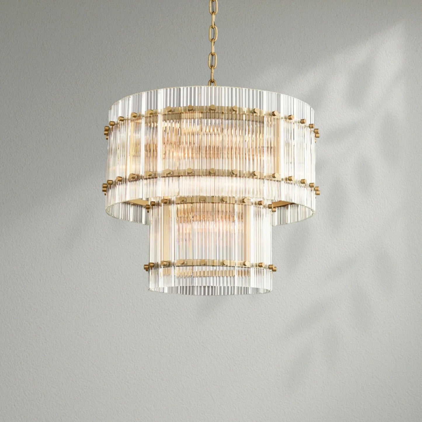 Sun Marco Two - Tier Luxury Round Chandelier - Lightings Menu