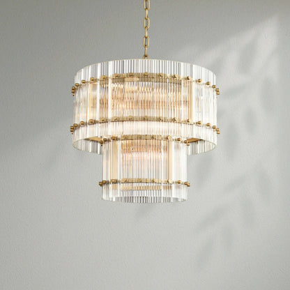 Sun Marco Two - Tier Luxury Round Chandelier - Lightings Menu