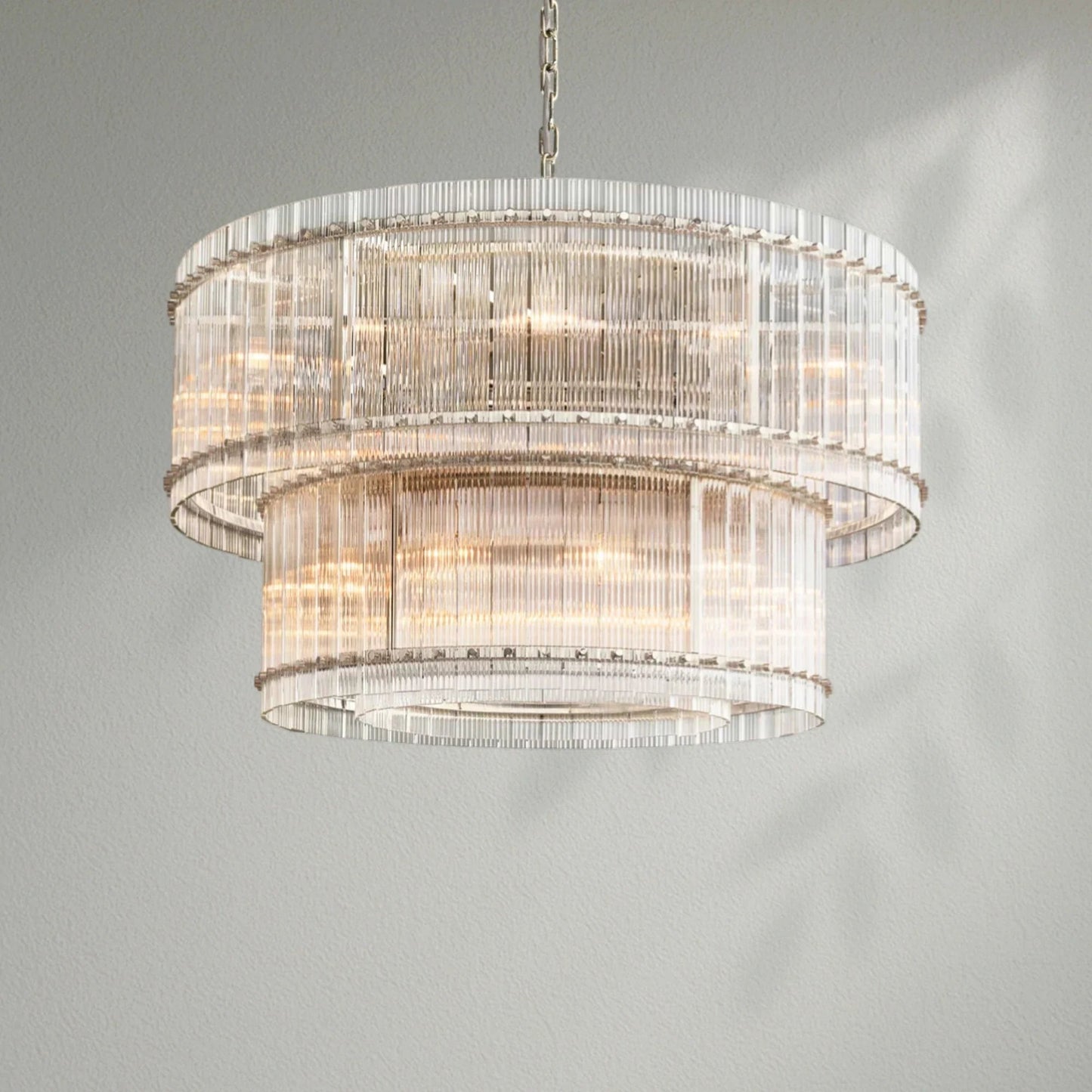 Sun Marco Two - Tier Luxury Round Chandelier - Lightings Menu