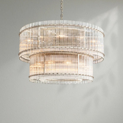 Sun Marco Two - Tier Luxury Round Chandelier - Lightings Menu