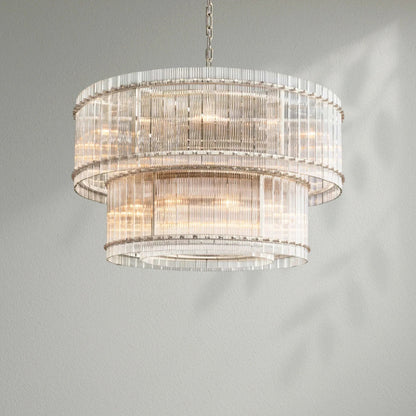 Sun Marco Two - Tier Luxury Round Chandelier - Lightings Menu