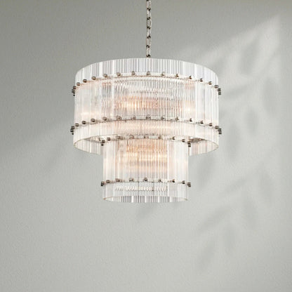 Sun Marco Two - Tier Luxury Round Chandelier - Lightings Menu