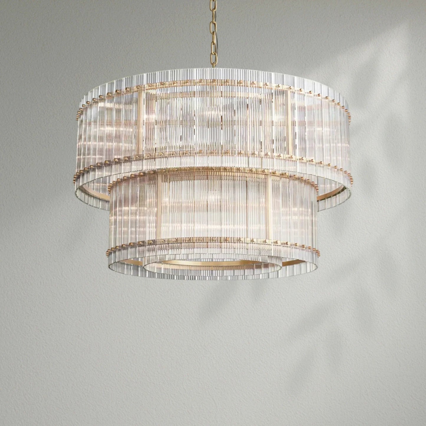 Sun Marco Two - Tier Luxury Round Chandelier - Lightings Menu