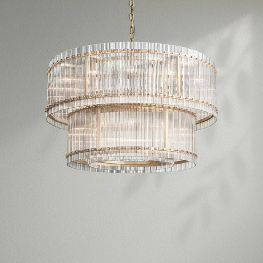 Sun Marco Two - Tier Luxury Round Chandelier - Lightings Menu