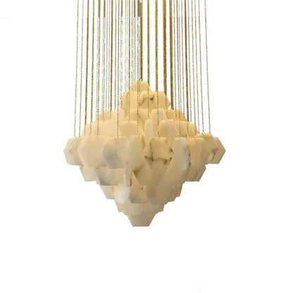 Talan Multi - layer Irregular Alabaster Chandelier - Lightings Menu