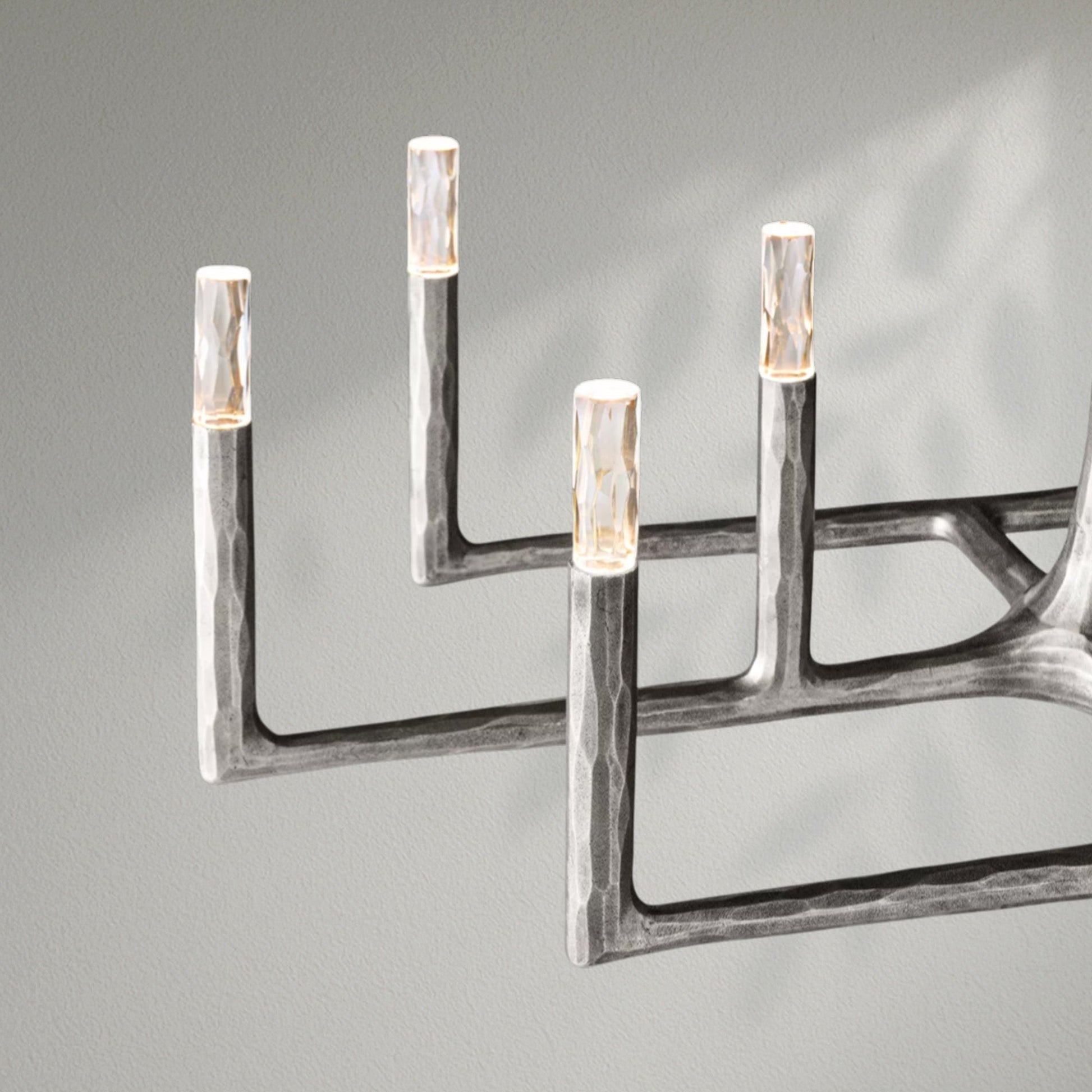 Thaddeos Forged Linear Chandelier - Lightings Menu