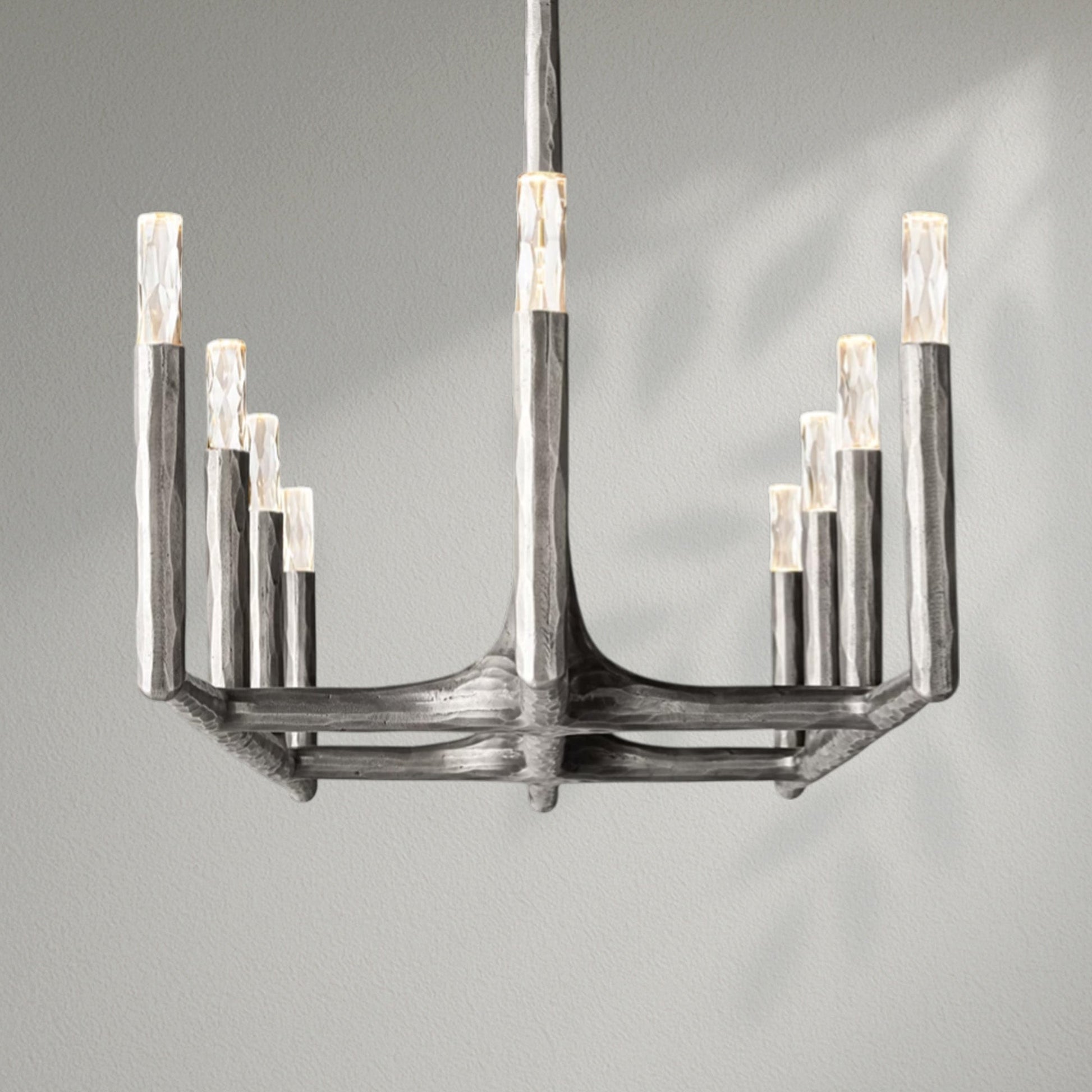 Thaddeos Forged Linear Chandelier - Lightings Menu